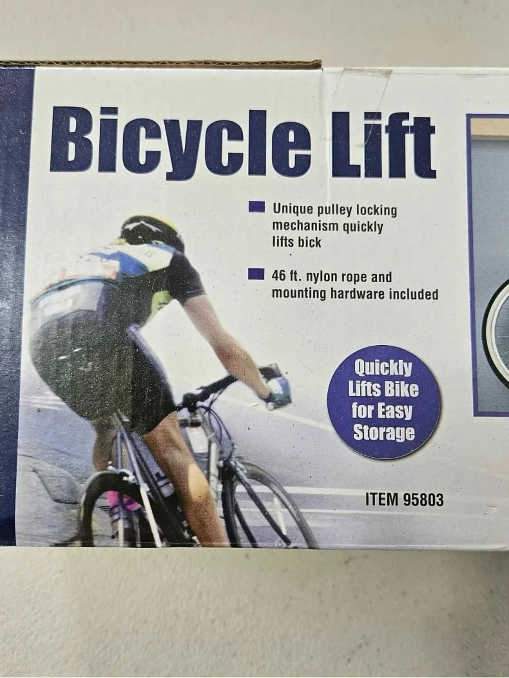 Bicycle Lift Wall-Mounted Bike Hoist - Blue